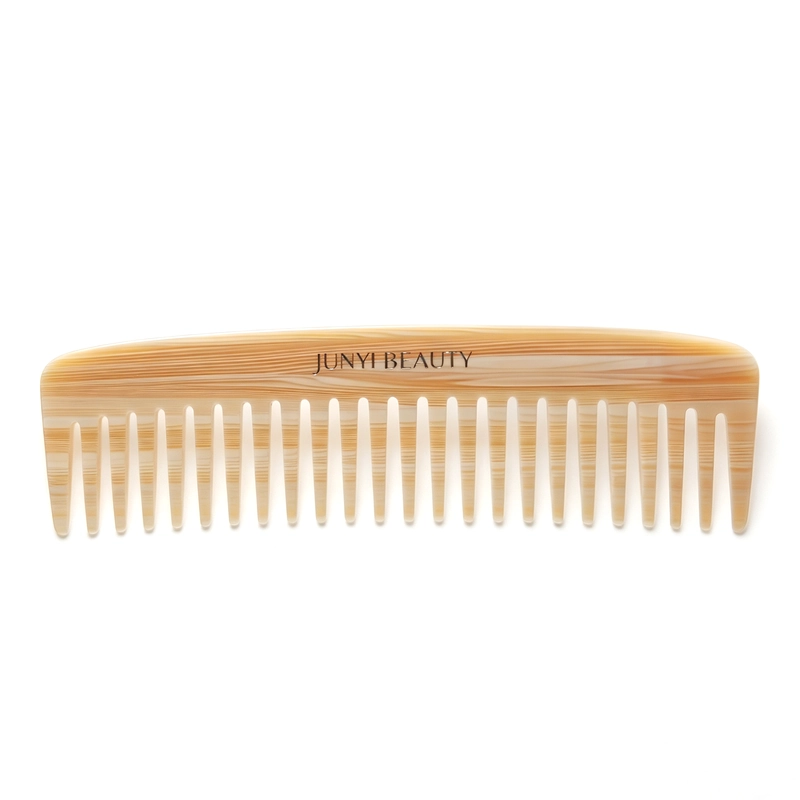 Wood-Grain Curved Wide-Tooth Hair Comb, 160x45mm - Image 4