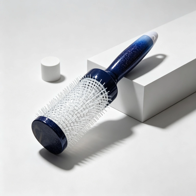 Sparkle Navy Blue Vented Round Hair Brush, 240x60mm