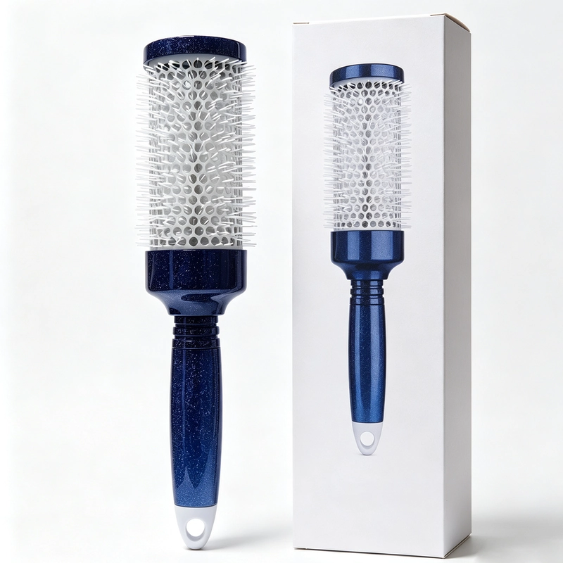 Sparkle Navy Blue Vented Round Hair Brush, 240x60mm - Image 2