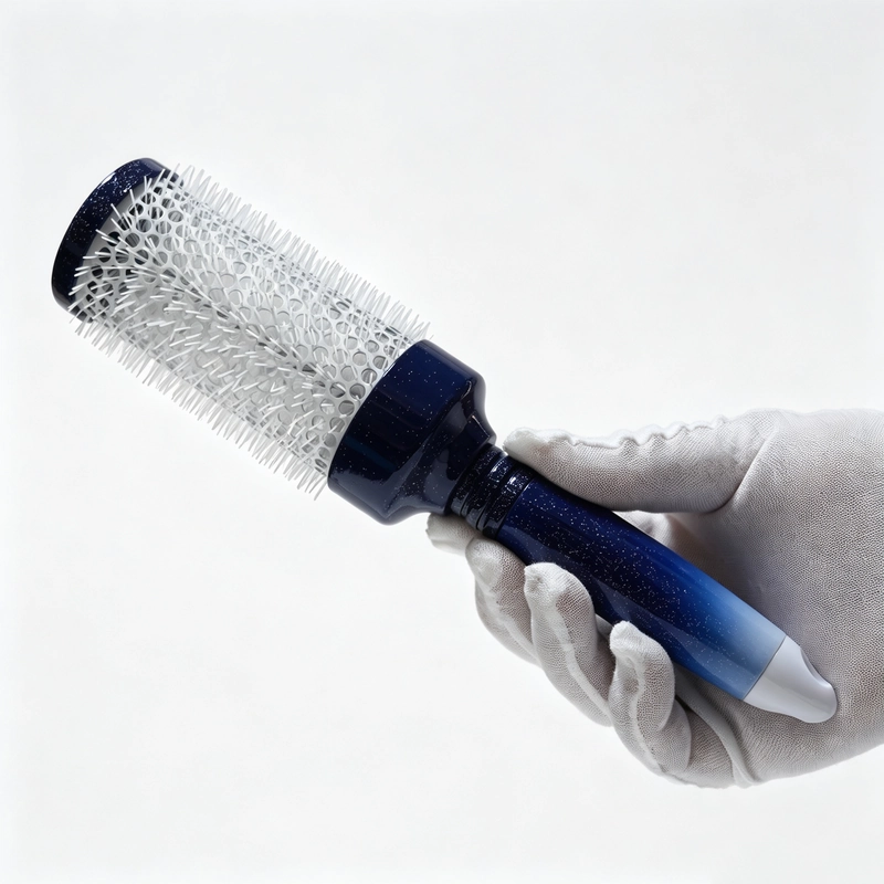 Sparkle Navy Blue Vented Round Hair Brush, 240x60mm - Image 4