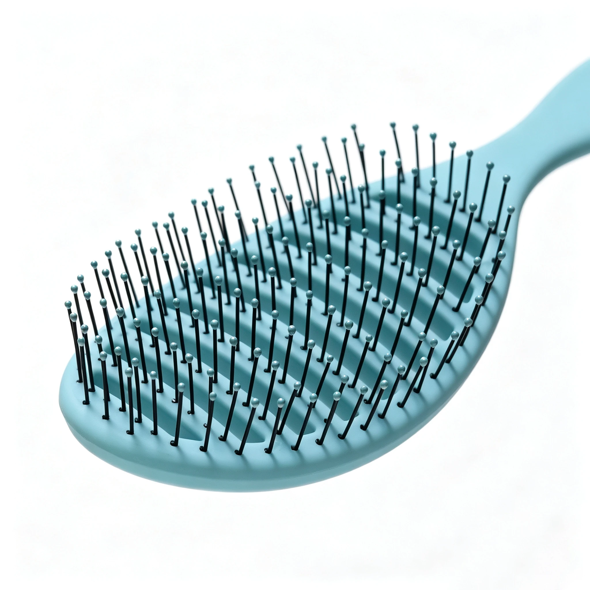 Pastel Blue Flexible Vented Detangling Hair Brush, 220x70mm - Image 2