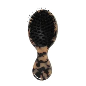 Classic Tortoiseshell Acetate Mini Cushion Hairbrush