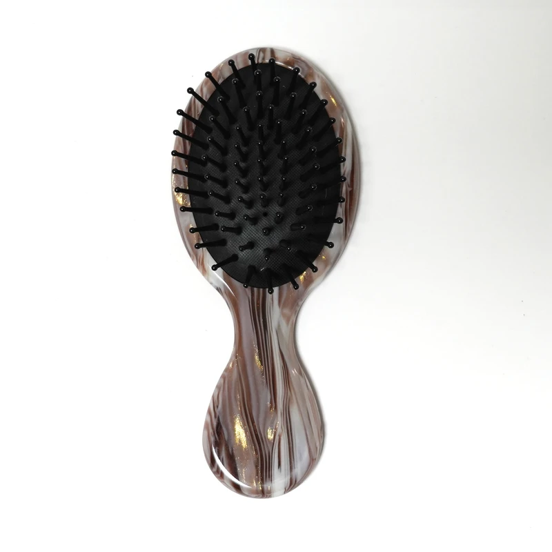 Classic Tortoiseshell Acetate Mini Cushion Hairbrush - view 4