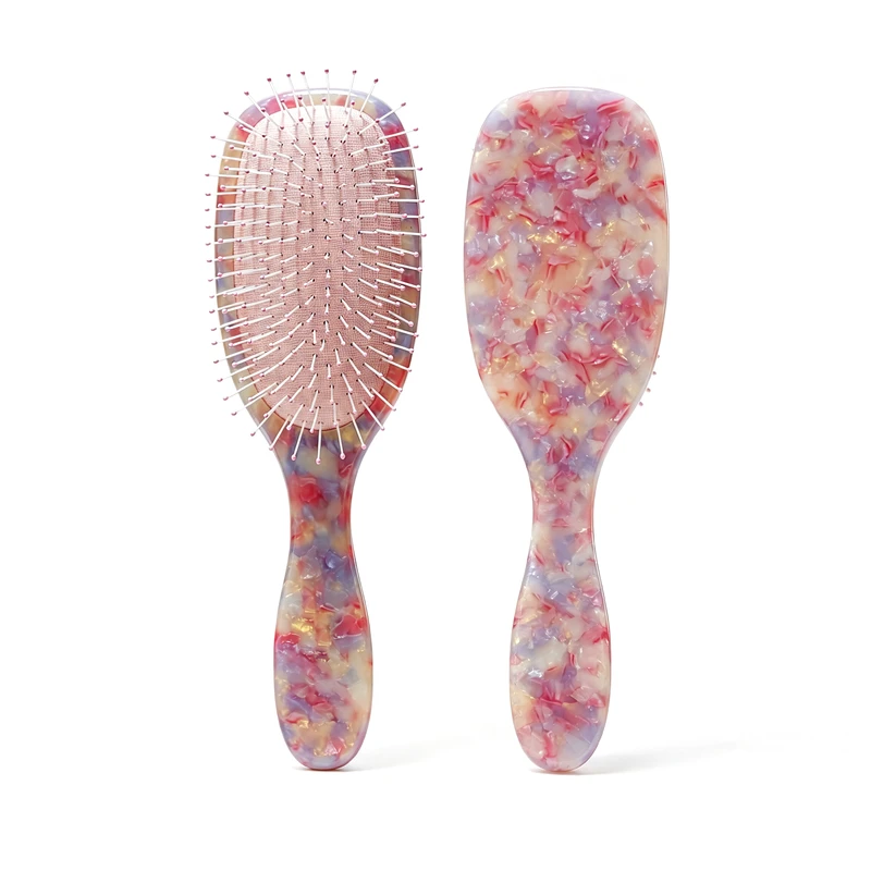 Pink Confetti Acetate Detangling Hair Brush, 237x73mm