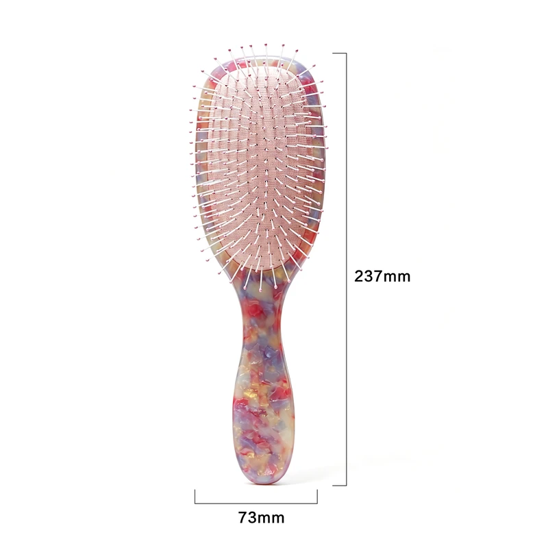 Pink Confetti Acetate Detangling Hair Brush, 237x73mm - view 2