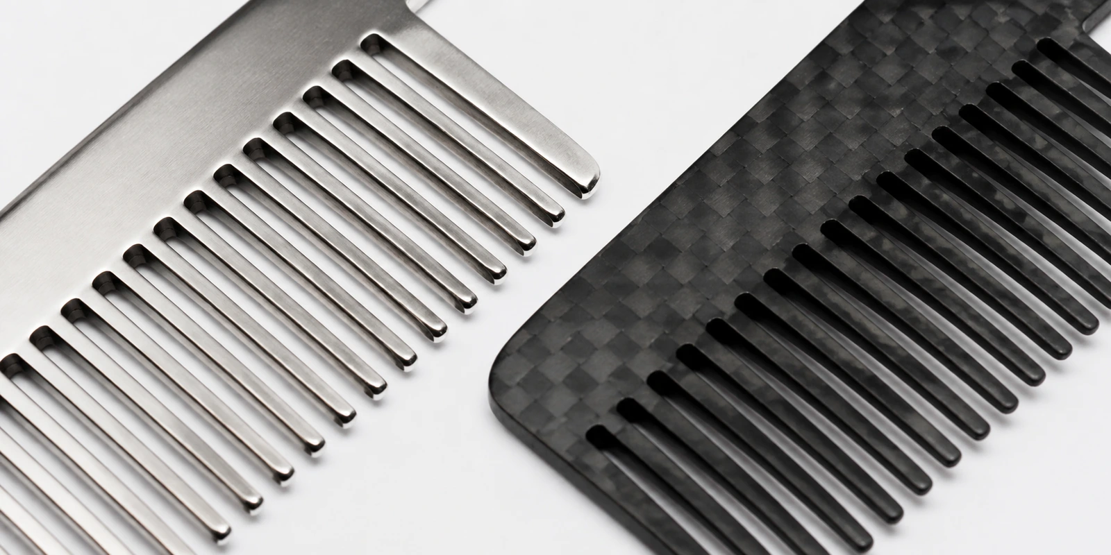 Close-up texture detail of titanium alloy metal surface and carbon fiber composite weave pattern