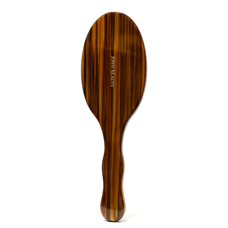 Amber Striped Acetate Oval Cushion Hair Brush, 238x78mm - view 3