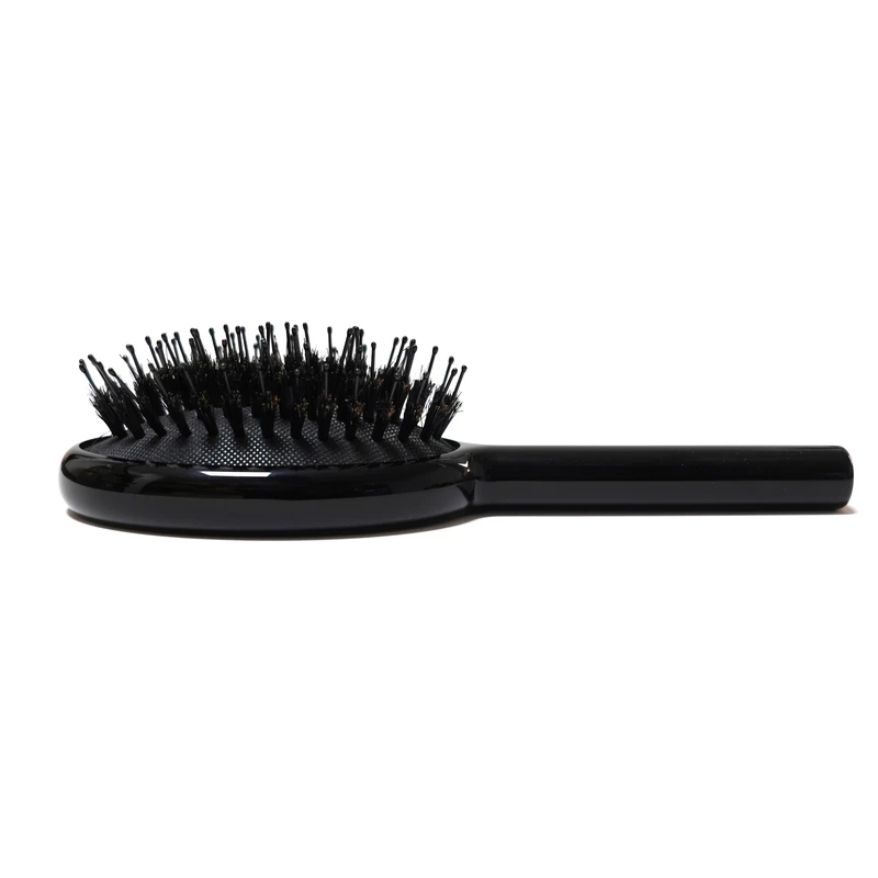 Glossy Black Acetate Oval Cushion Hair Brush, 235mm & 177mm - view 3